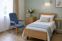 BC1 High Back Day Chair in Timber Frame - Patient Room