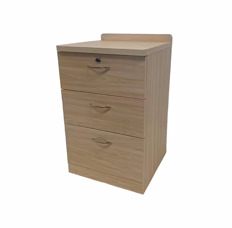 Bedside-Cabinet-3-Drawer-Maple-Front-Angled-View