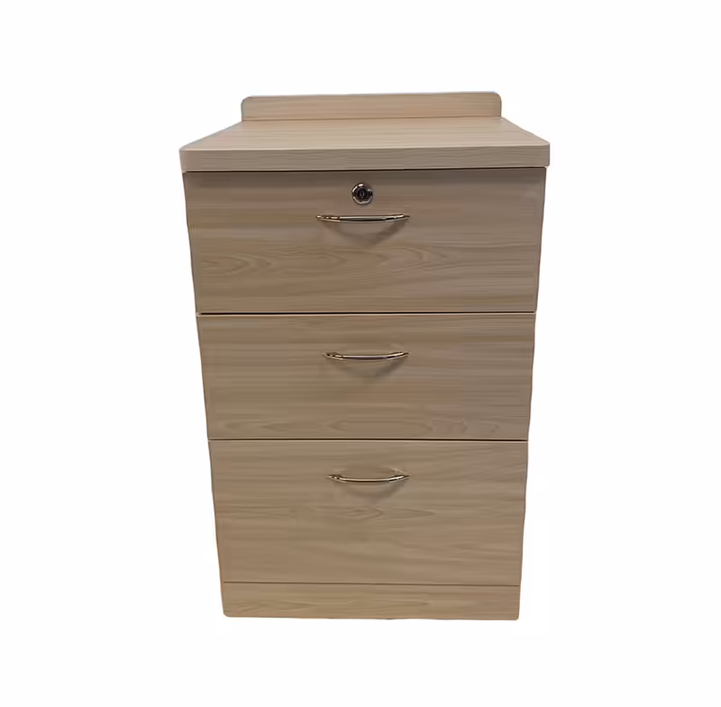 Bedside-Cabinet-3-Drawer-Maple-Front-View