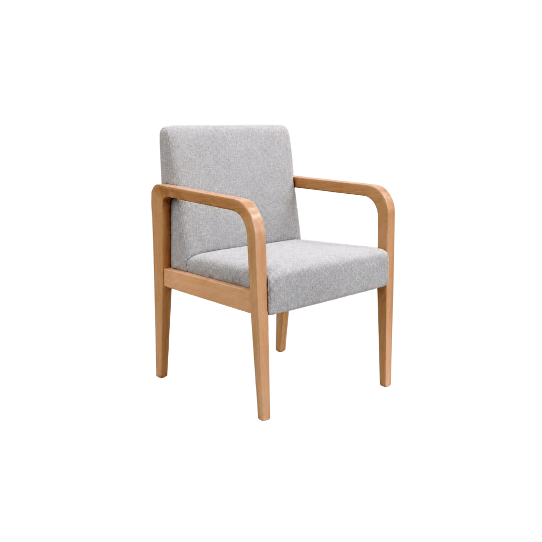 Mery Armchair M741C Front Angled View