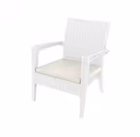 Miami-Lounge-White-Angled-Front-View-with-Seat-Cushion