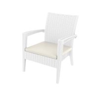 Miami-Lounge-White-Angled-Front-View-with-Seat-Cushion