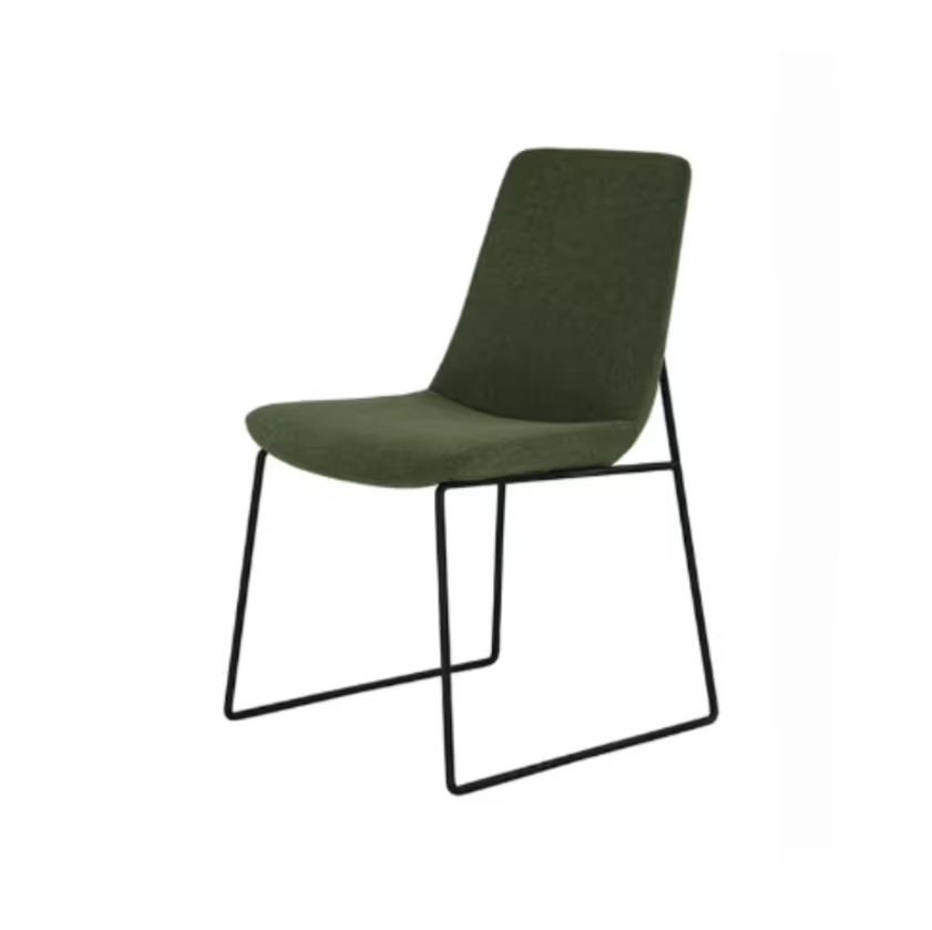 Mona Sled Base Side Chair Front Angled View