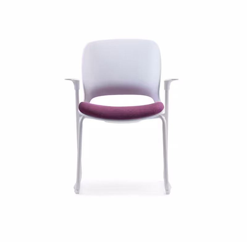 Sanya-L21-6-Sled-White-with-Arms-Purple-Front-View