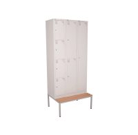 Steel-Student-Lockers-Series-II-Seat-and-Stand-Insitu
