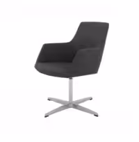 Riley (A109-1) Flat Swivel Base Front Angled View