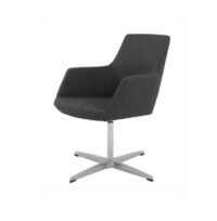 Riley (A109-1) Flat Swivel Base Front Angled View