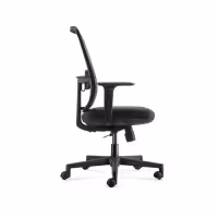 Lotto Medium Back Mesh Operator Chair black frame side
