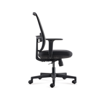 Lotto Medium Back Mesh Operator Chair black frame side