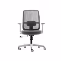 Lotto Medium Back Mesh Operator Chair white grey frame