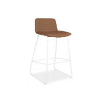 Pixel Bar Stool Amber PU white base