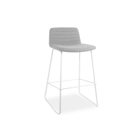 Pixel Bar Stool Light Grey white base