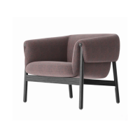 Jellyfish Chair Rusty Purple Colour - side angled view