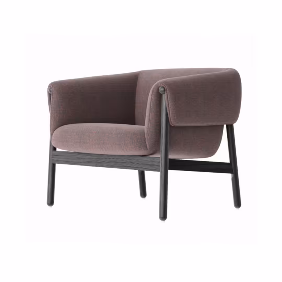 Jellyfish Chair Rusty Purple Colour - side angled view