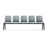 Prism Beam Chair - Grey Shell 5 Seater