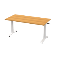 Boost Crank Flip Top Table - Beech Top White Frame