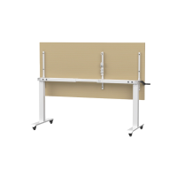 Boost Crank Flip Top Table - Natural Oak Top White Frame