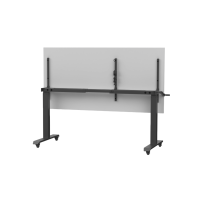 Boost Crank Flip Top Table - White Top Black Frame