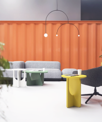 Plank End Table - Living Room View