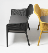 Net Bench Chair with Cushion