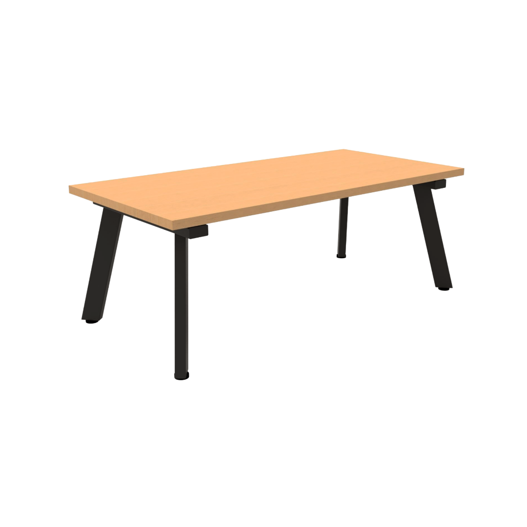 Eternity Rectangular Coffee Table - Beech Black Frame