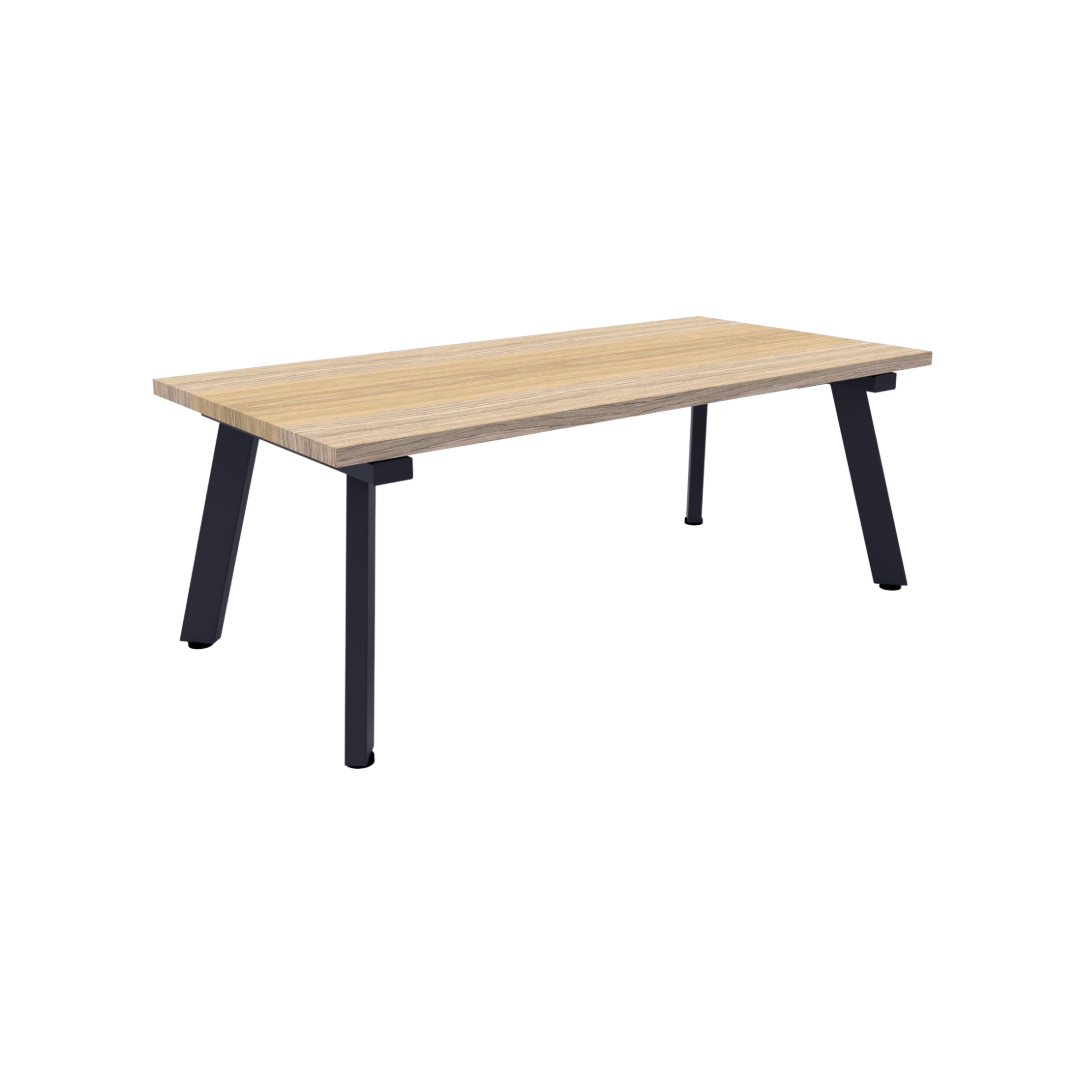 Eternity Rectangular Coffee Table - Natural Oak Black Frame