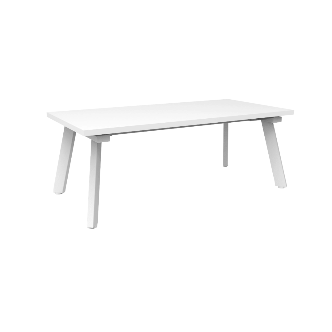 Eternity Rectangular Coffee Table - White White Frame