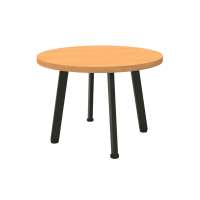 Eternity Round Coffee Table 600mm Beech Black PC