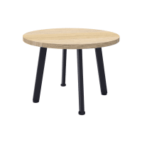 Eternity Round Coffee Table 600mm Natural Oak Black PC