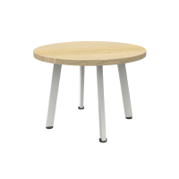 Eternity Round Coffee Table 600mm Natural Oak White PC