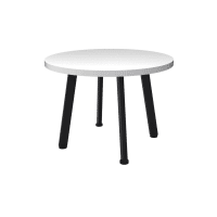 Eternity Round Coffee Table 600mm White Black PC