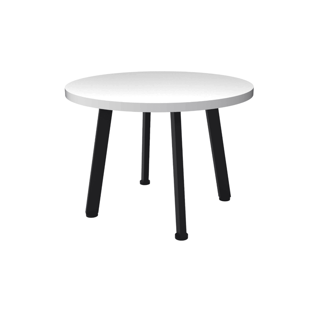 Eternity Round Coffee Table 600mm White Black PC