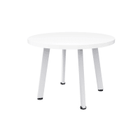 Eternity Round Coffee Table 600mm White White PC