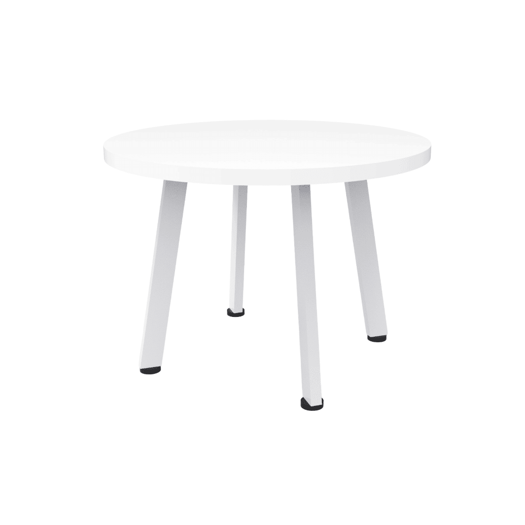 Eternity Round Coffee Table 600mm White White PC