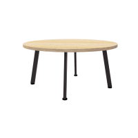 Eternity Round Coffee Table 900mm Natural Oak Black PC