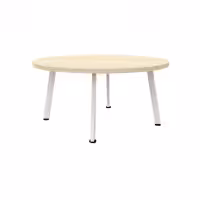 Eternity Round Coffee Table 900mm Natural Oak White PC