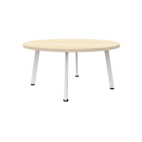 Eternity Round Coffee Table 900mm Natural Oak White PC