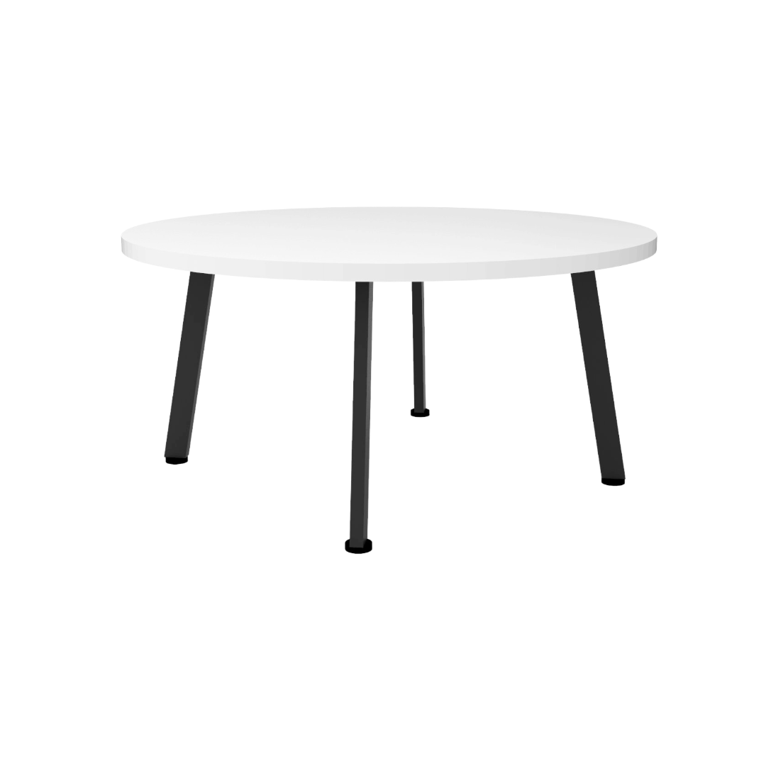 Eternity Round Coffee Table 900mm White Black PC
