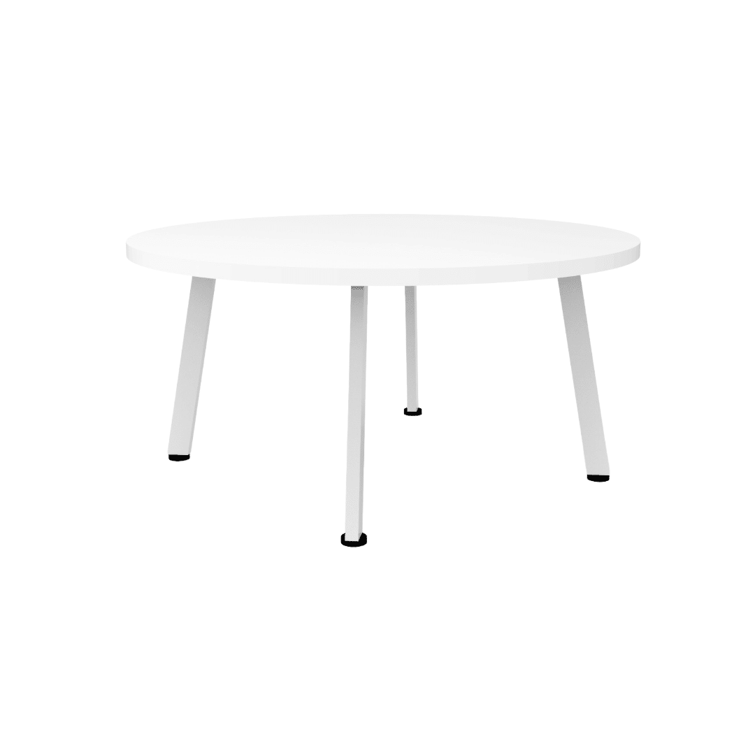 Eternity Round Coffee Table 900mm White White PC