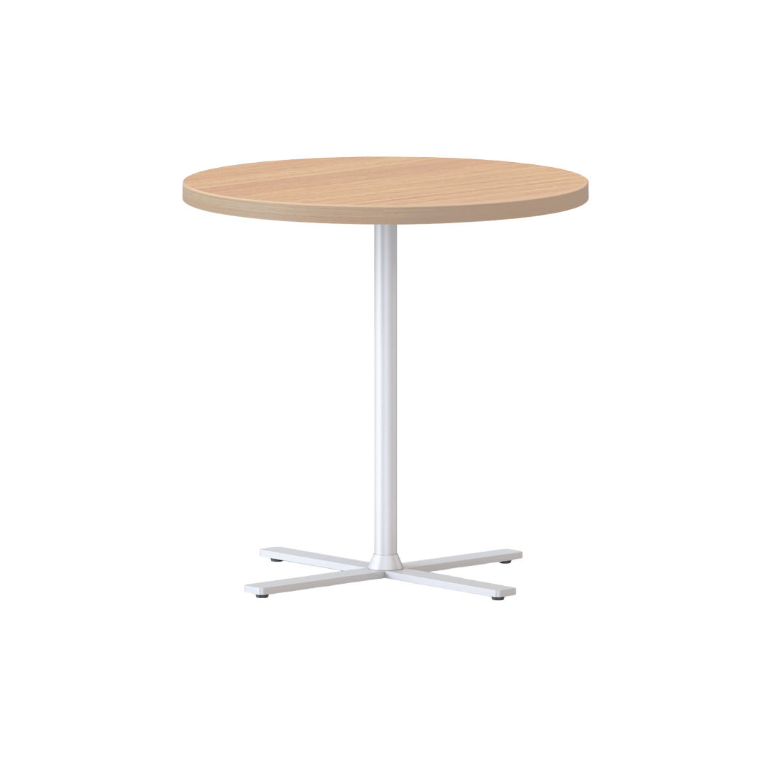 Kolo Round Coffee Table 600mm TALL Natural Oak White PC