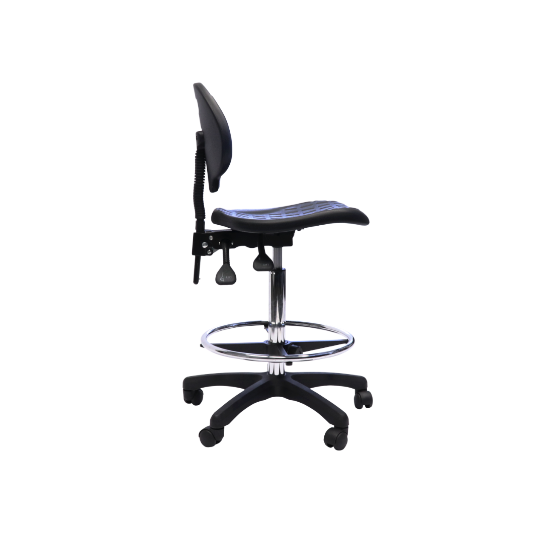 Lab Stool - Right Side Angled View