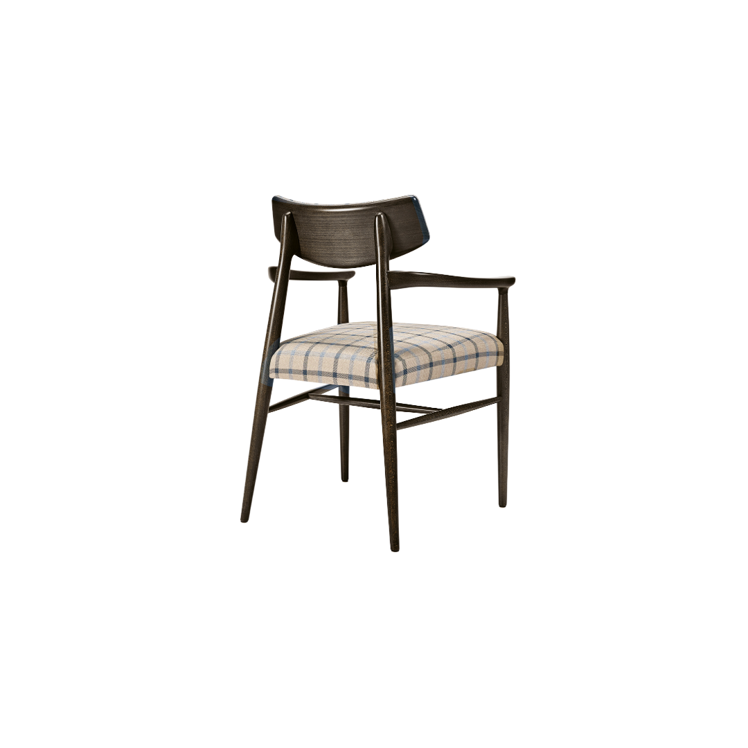 Bizu Armchair M1131UUW Back Angled View - Dark