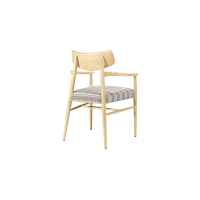 Bizu Armchair M1131UUW Back Angled View - Light