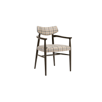 Bizu Armchair M1131UUW Front Angled View - Dark