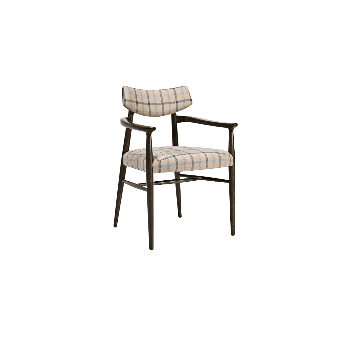 Bizu Armchair M1131UUW Front Angled View - Dark