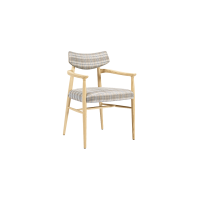 Bizu Armchair M1131UUW Front Angled View - Light