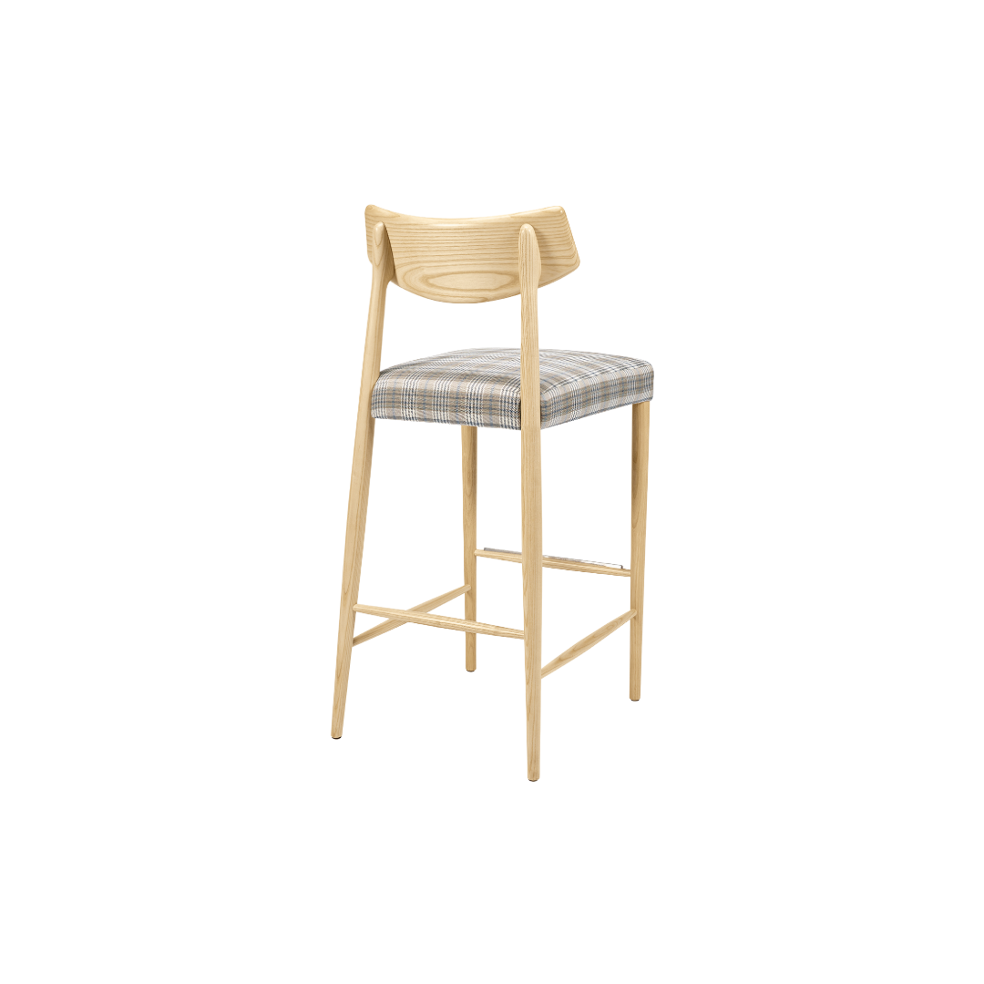 Bizu Barstool M1132UW Back Angled View