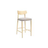 Bizu Barstool M1132UW Front Angled View