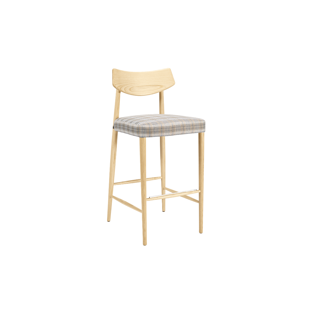 Bizu Barstool M1132UW Front Angled View