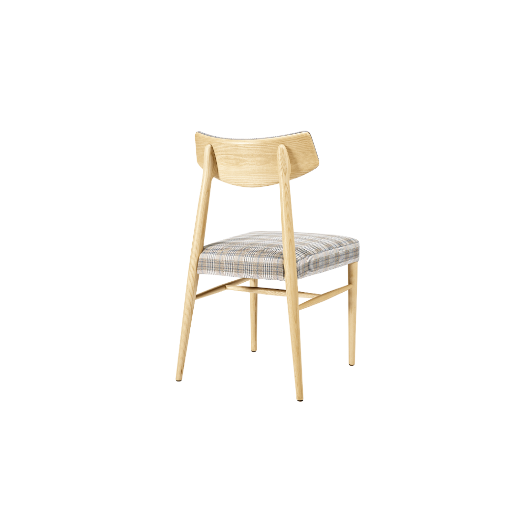 Bizu Side Chair M1130UUW Back Angled View - Light